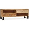 vidaXL Meuble TV Bois massif de manguier 120 x 30 x 40 cm