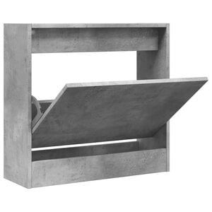 vidaXL Armoire &agrave; chaussures gris b&eacute;ton 60x21x57 cm bois d'ing&eacute;nierie