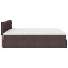 VidaXL Cadre de lit ottoman avec matelas marron fonc&eacute; 160x200 cm tissu
