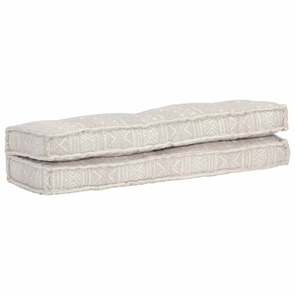 vidaXL Coussin de canap&eacute; palette Marron clair Tissu Patchwork