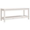 vidaXL Banc de jardin blanc 108x35x45 cm bois massif de pin