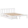 vidaXL Cadre de lit sans matelas blanc 120x190 cm bois de pin massif