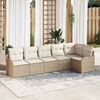vidaXL Ensemble de canap&eacute; de jardin Beige polyrotin