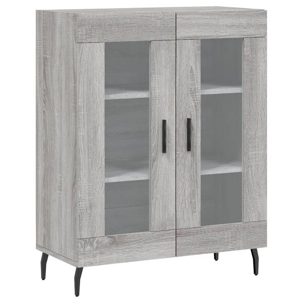 vidaXL Buffet sonoma gris 69,5x34x90 cm bois d'ing&eacute;nierie