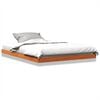 vidaXL Cadre de lit sans matelas cire marron 140x190cm bois pin massif