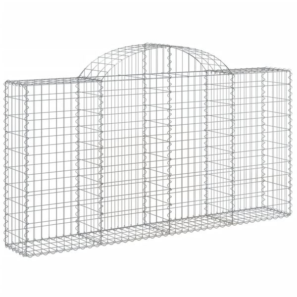 vidaXL Paniers &agrave; gabions arqu&eacute;s 7 pcs 200x30x100/120 cm Fer galvanis&eacute;