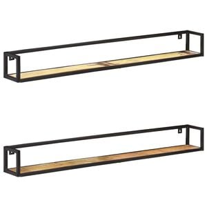 vidaXL &Eacute;tag&egrave;res murales 2 pcs 160 cm Bois de r&eacute;cup&eacute;ration massif