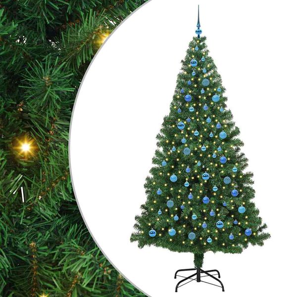 vidaXL Sapin de No&euml;l artificiel Vert 240 cm PVC, Acier et Plastique