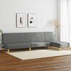 vidaXL Ensemble de canapés 2 pcs gris foncé tissu