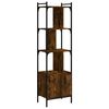 vidaXL Biblioth&egrave;que avec porte ch&ecirc;ne fum&eacute; 44,5x30x154,5 cm