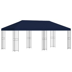 vidaXL Gazebo avec murs lat&eacute;raux 6 x 3 m Bleu Polyester et Acier 190