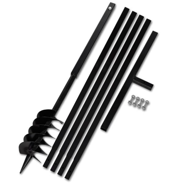 vidaXL Tari&egrave;re de sol avec manche 120 mm et tube d'extension 5 m Acier