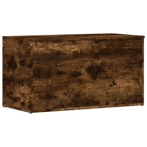 vidaXL Coffre de rangement Ch&ecirc;ne fum&eacute; 84x42x46 cm Bois d'ing&eacute;nierie