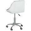vidaXL Chaise pivotante de salle &agrave; manger Gris et blanc Similicuir