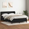 vidaXL Sommier &agrave; lattes de lit avec matelas noir 160x210 cm velours