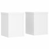 vidaXL Supports pour plantes 2 pcs blanc 15x15x20 cm bois d'ing&eacute;nierie