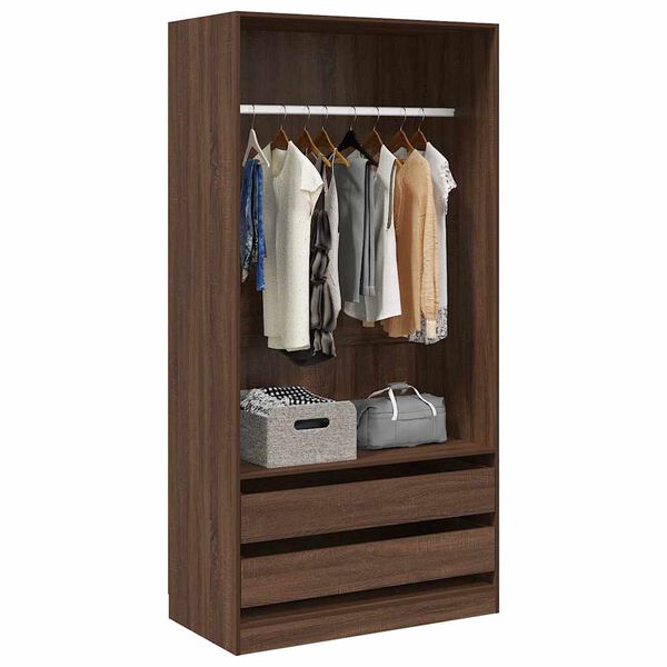vidaXL Garde-robe Ch&ecirc;ne marron 100x50x200 cm Bois d'ing&eacute;nierie