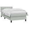 vidaXL Sommier &agrave; lattes de lit et matelas gris clair 80x210 cm velours