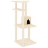vidaXL Arbre &agrave; chat avec griffoirs en sisal cr&egrave;me 123 cm