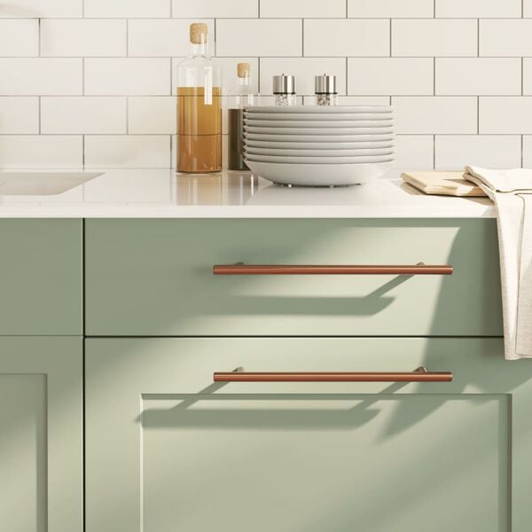 vidaXL Poign&eacute;es d'armoire 20 pcs bronze 224 mm acier inoxydable