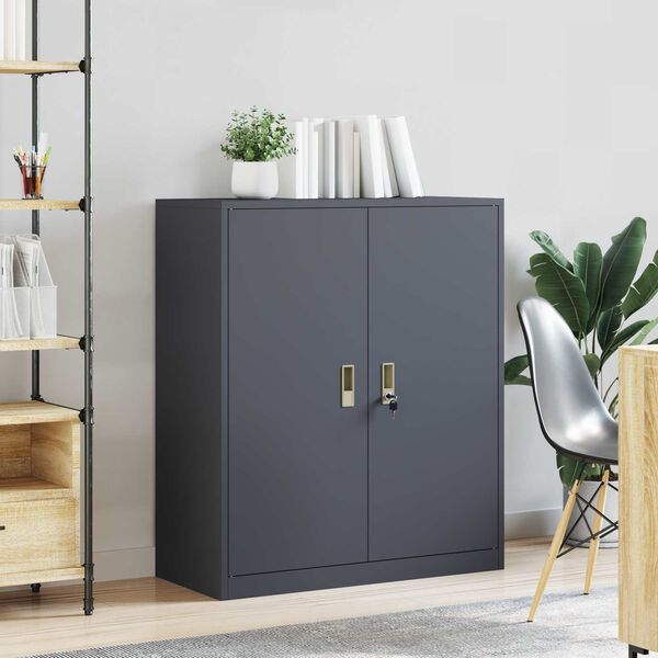 vidaXL Armoire de rangement Anthracite 90 x 40 x 105 cm Acier