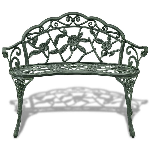 vidaXL Banc de jardin 100 cm Aluminium coul&eacute; Vert