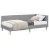 vidaXL Cadre de lit d'angle avec matelas 2 pc Gris clair 90 x 200 cm