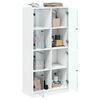 vidaXL Buffet haut avec portes blanc 68x37x142 cm bois d'ingénierie