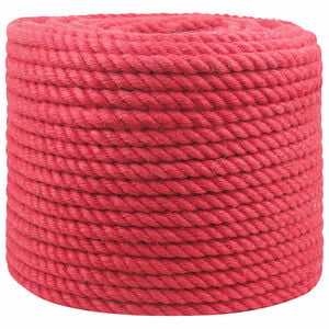 vidaXL Corde en Jute 14 mm Rouge Jute 100% Tossa