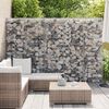 vidaXL Mur en gabion avec couvercles Acier galvanis&eacute; 300x30x200 cm