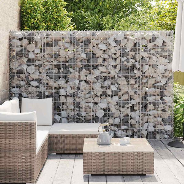 vidaXL Mur en gabion avec couvercles Acier galvanis&eacute; 300x30x200 cm