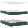 vidaXL Cadre de lit ottoman avec matelas vert fonc&eacute; 140x200 cm velours