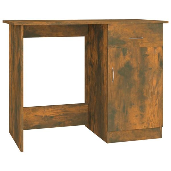vidaXL Bureau Ch&ecirc;ne fum&eacute; 100x50x76 cm Bois d'ing&eacute;nierie