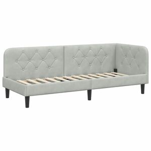 vidaXL Cadre de lit d'angle Gris clair 80 x 200 cm Velours