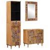 vidaXL Ensemble de mobilier de salle de bain avec tiroir 3 pcs Naturel