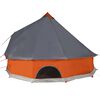 vidaXL Tente familiale tipi 6 personnes gris et orange imperm&eacute;able