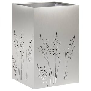 vidaXL Cache-pot de jardin Argent&eacute; 50 x 50 x 75 cm Acier inoxydable