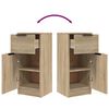 vidaXL Buffets 2 pcs Ch&ecirc;ne Sonoma 30x30x70 cm Bois d'ing&eacute;nierie