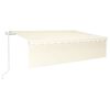 vidaXL Auvent automatique r&eacute;tractable avec store 6x3 m Cr&egrave;me