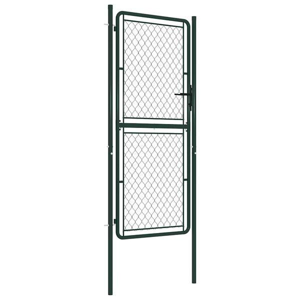 vidaXL Portail de jardin en acier vert 100 x 200 cm