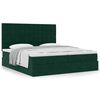 VidaXL Cadre de lit ottoman avec matelas vert foncé 180x200cm velours
