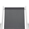 vidaXL Chaises de plage pliables lot de 2 Aluminium et textilène Gris