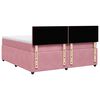 vidaXL Sommier &agrave; lattes de lit avec matelas Rose 200x200 cm Velours