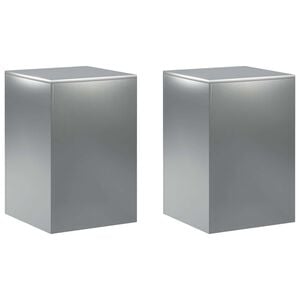 vidaXL Support de Plante 2 pcs Argent&eacute; 40 x 40 x 60 cm