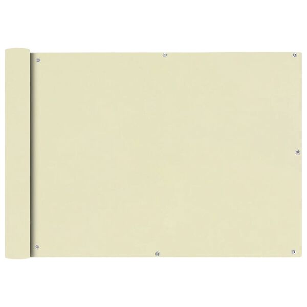 vidaXL Écran de balcon en tissu Oxford 75x400 cm Crème
