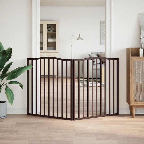 vidaXL Barrière pour chien pliable 2 panneaux 160 cm bois de peuplier