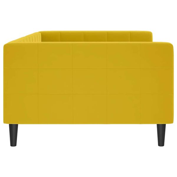 vidaXL Lit de repos sans matelas jaune 100x200 cm velours