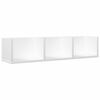 vidaXL Armoires murales 2 pcs blanc 75x18x16,5 cm bois d'ing&eacute;nierie