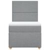 vidaXL Sommier &agrave; lattes de lit avec matelas Gris clair 90x200 cm Tissu