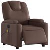 vidaXL Fauteuil de massage inclinable &eacute;lectrique marron similicuir